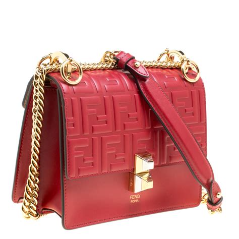 fendi shoulder bag with red|Fendi adjustable shoulder handbags.